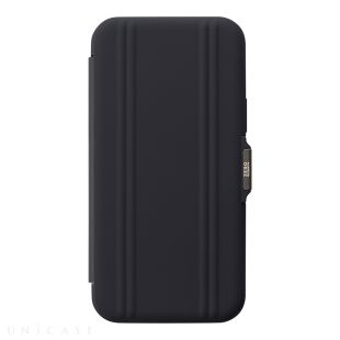 【iPhone12/12 Pro ケース】ZERO HALLIBURTON Hybrid Shockproof Flip Case for iPhone12/12 Pro (Black)-4589455007315