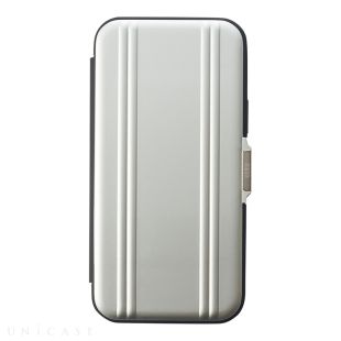 【iPhone12/12 Pro ケース】ZERO HALLIBURTON Hybrid Shockproof Flip Case for iPhone12/12 Pro (Silver)-4589455007308