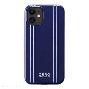 【iPhone12 mini ケース】ZERO HALLIBURTON Hybrid Shockproof Case for iPhone12 mini (Blue)-4589455007292