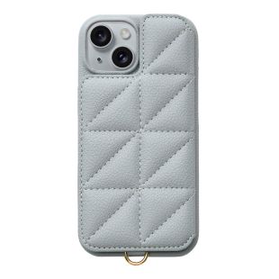 【iPhone15/14/13 ケース】Triangle Puffy Case (pale blue)-4573558552926