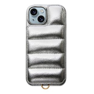 【iPhone15/14/13 ケース】Puffy Case (silver)-4573558552858
