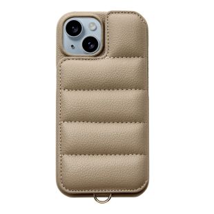 【iPhone15/14/13 ケース】Puffy Case (greige)-4573558552841