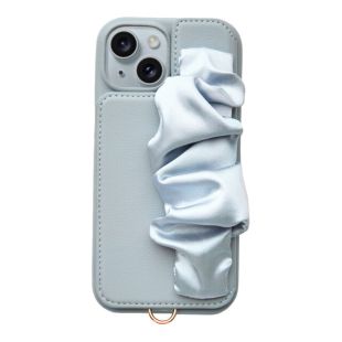 【iPhone15/14/13 ケース】Classy Scrunchie Case (pale blue)-4573558552803