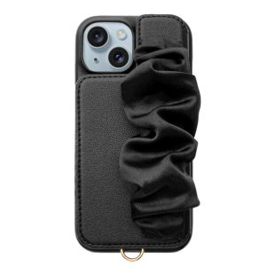 【iPhone15/14/13 ケース】Classy Scrunchie Case (black)-4573558552773