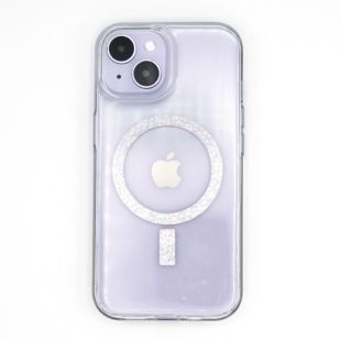 【iPhone15ケース】Glitter mag clear case-4573558556573