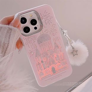 【iPhone15 Pro ケース】オーロラケース ストラップ付き(パレス)-4573558556825