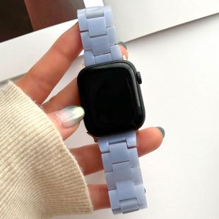 【Apple Watch バンド 41/40/38mm】マーブル樹脂バンド (ライトブルー) for Apple Watch SE(第2/1世代)/Series9/8/7/6/5/4/3/2/1-4573558554005