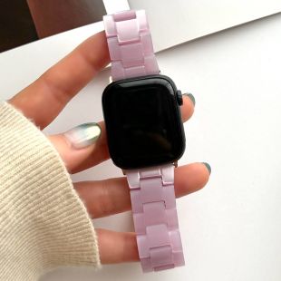 【Apple Watch バンド 41/40/38mm】マーブル樹脂バンド (ピンク) for Apple Watch SE(第2/1世代)/Series9/8/7/6/5/4/3/2/1-4573558553954
