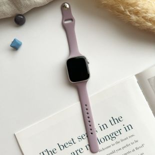 【Apple Watch バンド 41/40/38mm】スリムシンプルシリコンバンド (ラベンダー) for Apple Watch SE(第2/1世代)/Series9/8/7/6/5/4/3/2/1-4573558553596