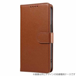 【Google Pixel 7a ケース】シンプル手帳レザーケース (ブラウン)-4573558553374
