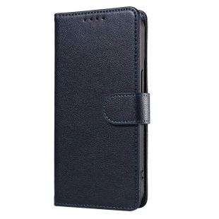 【iPhone15/14/13 ケース】シンプル手帳レザーケース(ネイビー)-4573558553275