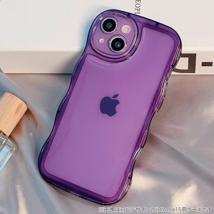 【iPhoneSE(第3/2世代)/8/7 ケース】Wavy Clear Case (purple)-4573558552551