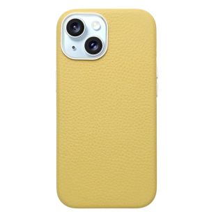 【iPhone15/14/13 ケース】Rich in color Leather Mag Case (banana yellow)-4573558557266