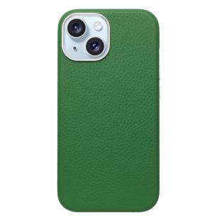 【iPhone15/14/13 ケース】Rich in color Leather Mag Case (avocado green)-4573558557242