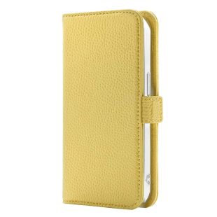 【iPhone15/14/13 ケース】Rich in color Leather Book (banana yellow)-4573558557143