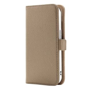 【iPhone15/14/13 ケース】Rich in color Leather Book (latte beige)-4573558557105