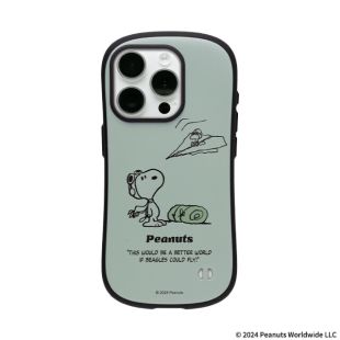 【iPhone15 Pro ケース】PEANUTS iFace First Classケース (くすみグリーン/フライング・エース)-4522327970904