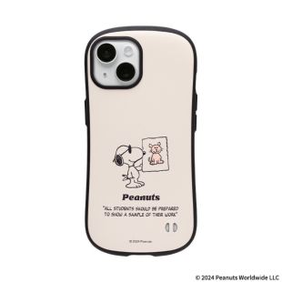 【iPhone15 ケース】PEANUTS iFace First Classケース (くすみホワイト/ジョー・クール)-4522327970799