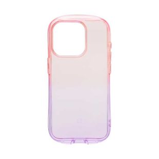 【iPhone15 Pro ケース】iFace Look in Clear Lollyケース (ピーチ/ヴァイオレット)-4522327960691