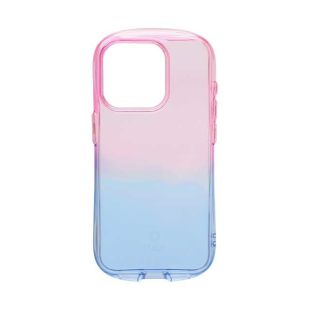 【iPhone15 Pro ケース】iFace Look in Clear Lollyケース (ピーチ/サファイア)-4522327960684