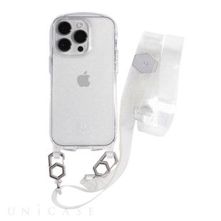 【iPhone14 Pro ケース】iFace Hang and クリアケース/ショルダーストラップセット (クリア/ラメ)-4522327952900