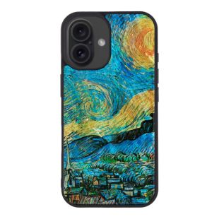 【iPhone16 ケース】MagSafe対応 天然貝ケース (星月夜)-4582741610817