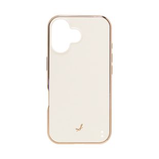 【iPhone16 ケース】マットカラー耐衝撃ハードケース (オフホワイト)-4522327978948