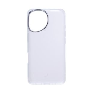 【iPhone16 ケース】クリアカラー耐衝撃ハードケース (シルバー/クリア)-4522327978849