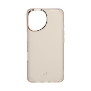 【iPhone16 ケース】クリアカラー耐衝撃ハードケース (グレージュ)-4522327978801
