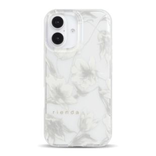【iPhone16 ケース】rienda TPUクリアケース (グレイッシュホワイト)-4573317643384