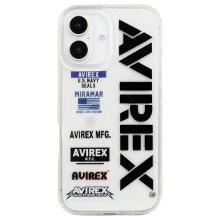 【iPhone16 ケース】AVIREX TPUクリアケース (ロゴ)-4573317643056
