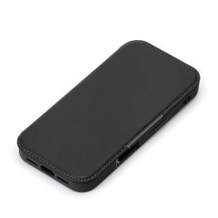 【iPhone16 Plus ケース】ガラスフリップケース  (ブラック)-4573540893433
