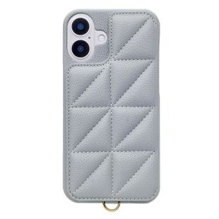 【iPhone16 Plus ケース】Triangle Puffy Case (pale blue)-4573558556214