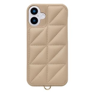 【iPhone16 Plus ケース】Triangle Puffy Case (beige)-4573558556207