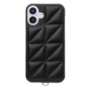 【iPhone16 Plus ケース】Triangle Puffy Case (black)-4573558556184