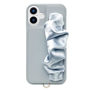 【iPhone16 Plus ケース】Classy Scrunchie Case (pale blue)-4573558554777