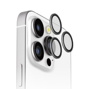 【iPhone16 Pro/16 Pro Max フィルム】カメラレンズプロテクター  (ブラック)-4573540893303
