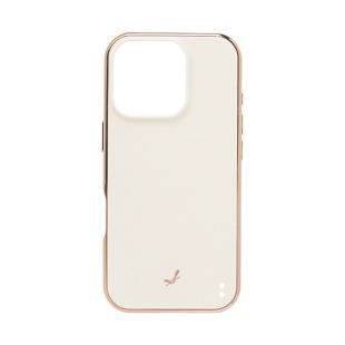 【iPhone16 Pro ケース】マットカラー耐衝撃ハードケース (オフホワイト)-4522327978986