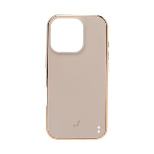【iPhone16 Pro ケース】マットカラー耐衝撃ハードケース (グレージュ)-4522327978962