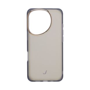 【iPhone16 Pro ケース】クリアカラー耐衝撃ハードケース (チャコールブラック)-4522327978856