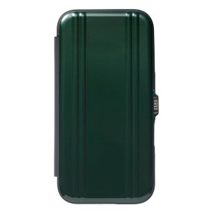 【iPhone16 Pro Max ケース】ZERO HALLIBURTON Hybrid Shockproof Flip Case (British Green)-4573558556757