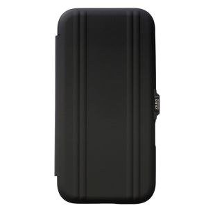 【iPhone16 Pro Max ケース】ZERO HALLIBURTON Hybrid Shockproof Flip Case (Black)-4573558556740