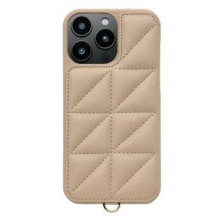 【iPhone16 Pro Max ケース】Triangle Puffy Case (beige)-4573558556245
