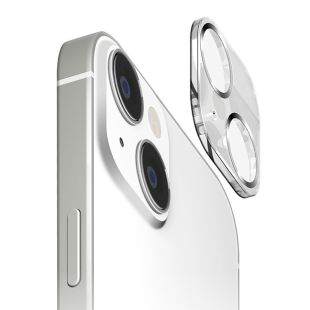 【iPhone15/15 Plus フィルム】カメラフルプロテクター (クリア/シルバー)-4573540884226