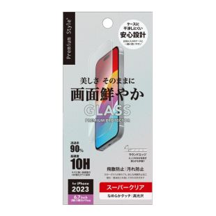 【iPhone15 Plus/15 Pro Max フィルム】液晶保護ガラス (スーパークリア)-4573540885452