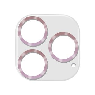 【iPhone15 Pro/15 Pro Max フィルム】カメラ全体保護ガラスフィルム (ライトピンク)-4516023783722