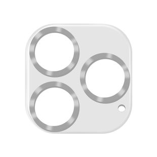 【iPhone15 Pro/15 Pro Max フィルム】カメラ全体保護ガラスフィルム (シルバー)-4516023783685