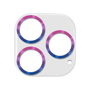 【iPhone15 Pro/15 Pro Max フィルム】カメラ全体保護ガラスフィルム (オーロラ)-4516023783678