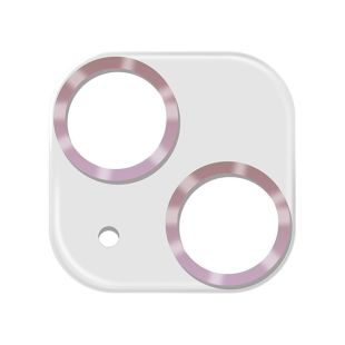 【iPhone15/15 Plus フィルム】カメラ全体保護ガラスフィルム (ライトピンク)-4516023783654