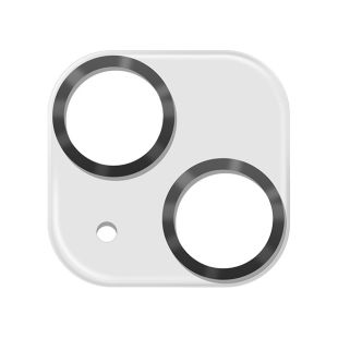 【iPhone15/15 Plus フィルム】カメラ全体保護ガラスフィルム (グレー)-4516023783623